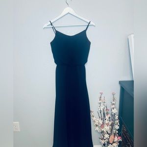 Morilee by Madeline Gardner navy chiffon bridesmaid dress